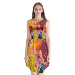 Art-color Sleeveless Chiffon Dress  