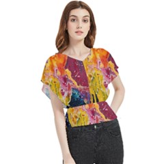 Art-color Butterfly Chiffon Blouse