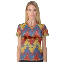 Aztec V-Neck Sport Mesh Tee