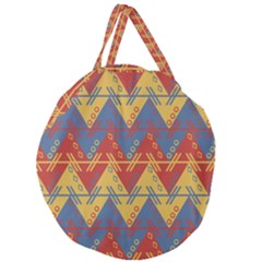 Aztec Giant Round Zipper Tote