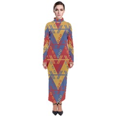 Aztec Turtleneck Maxi Dress