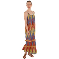 Aztec Cami Maxi Ruffle Chiffon Dress