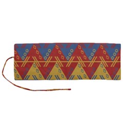 Aztec Roll Up Canvas Pencil Holder (M)