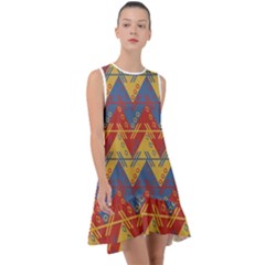 Aztec Frill Swing Dress