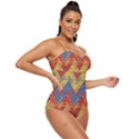 Aztec Retro Full Coverage Swimsuit View3