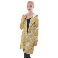 Background Abstract Hooded Pocket Cardigan