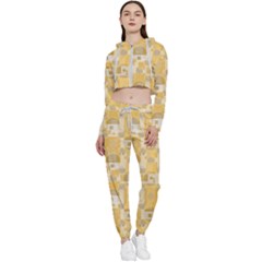Background Abstract Cropped Zip Up Lounge Set by nate14shop