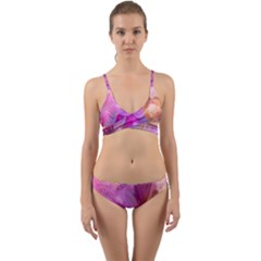 Background-color Wrap Around Bikini Set by nate14shop