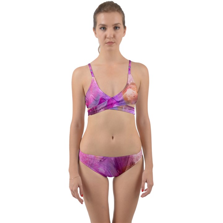 Background-color Wrap Around Bikini Set