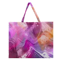 Background-color Zipper Large Tote Bag by nate14shop