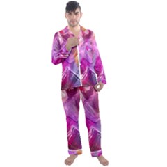 Background-color Men s Long Sleeve Satin Pajamas Set by nate14shop