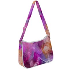 Background-color Zip Up Shoulder Bag by nate14shop