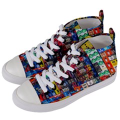 Beverages Women s Mid-top Canvas Sneakers by nate14shop