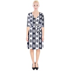 Black-and-white-flower-pattern-by-zebra-stripes-seamless-floral-for-printing-wall-textile-free-vecto Wrap Up Cocktail Dress by nate14shop