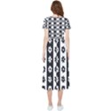 Black-and-white-flower-pattern-by-zebra-stripes-seamless-floral-for-printing-wall-textile-free-vecto High Low Boho Dress View2