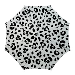 Blak-white-tiger-polkadot Golf Umbrellas by nate14shop