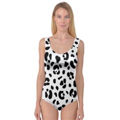 Blak-white-tiger-polkadot Princess Tank Leotard  by nate14shop