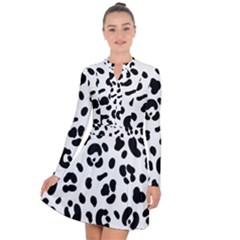 Blak-white-tiger-polkadot Long Sleeve Panel Dress by nate14shop