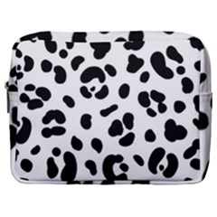 Blak-white-tiger-polkadot Make Up Pouch (large) by nate14shop