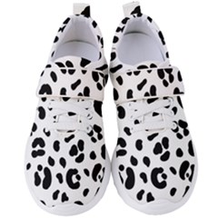 Blak-white-tiger-polkadot Women s Velcro Strap Shoes by nate14shop