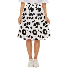 Blak-white-tiger-polkadot Classic Short Skirt