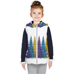 Christmas-002 Kids  Hooded Puffer Vest by nate14shop