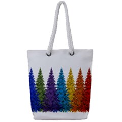 Christmas-002 Full Print Rope Handle Tote (small) by nate14shop