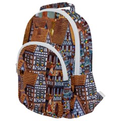 Christmas-motif Rounded Multi Pocket Backpack