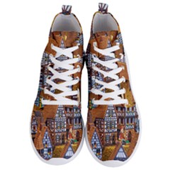 Christmas-motif Men s Lightweight High Top Sneakers by nate14shop