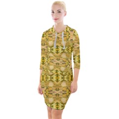 Cloth 001 Quarter Sleeve Hood Bodycon Dress by nate14shop