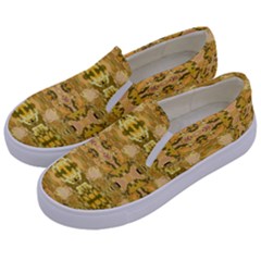 Cloth 001 Kids  Canvas Slip Ons by nate14shop