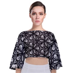 Cloth-004 Tie Back Butterfly Sleeve Chiffon Top by nate14shop