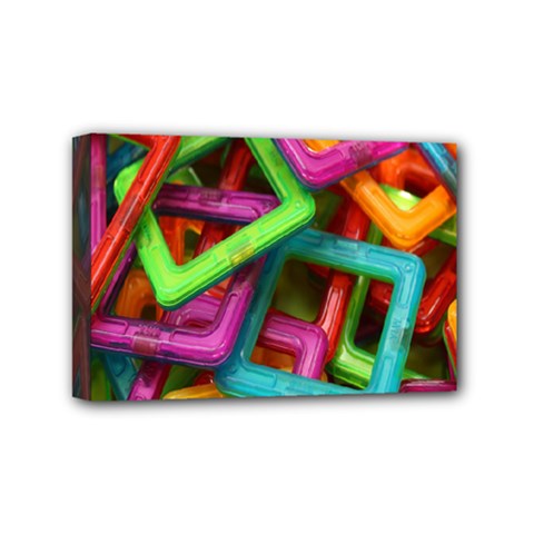 Construction-set Mini Canvas 6  X 4  (stretched) by nate14shop