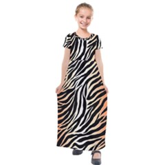 Cuts  Catton Tiger Kids  Short Sleeve Maxi Dress by nate14shop