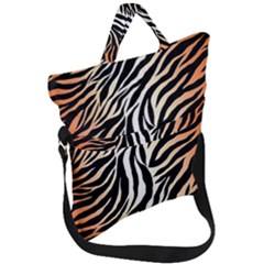 Cuts  Catton Tiger Fold Over Handle Tote Bag by nate14shop