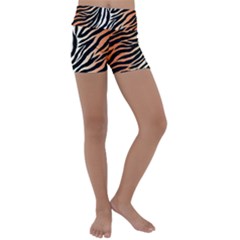 Cuts  Catton Tiger Kids  Lightweight Velour Yoga Shorts by nate14shop