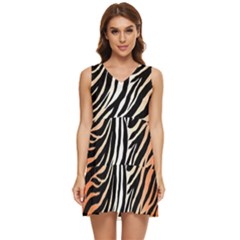Cuts  Catton Tiger Tiered Sleeveless Mini Dress by nate14shop