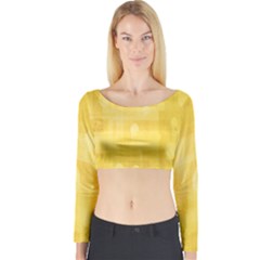 Digital-paper Long Sleeve Crop Top by nate14shop