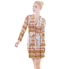 Easter 001 Button Long Sleeve Dress by nate14shop