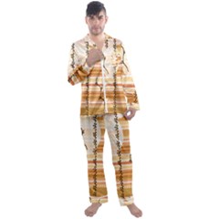 Easter 001 Men s Long Sleeve Satin Pajamas Set by nate14shop