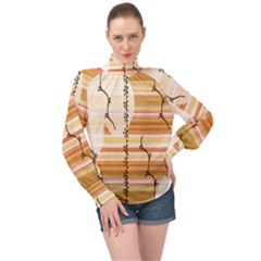 Easter 001 High Neck Long Sleeve Chiffon Top by nate14shop