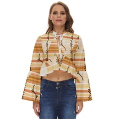 Easter 001 Boho Long Bell Sleeve Top by nate14shop