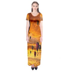 Emotions Short Sleeve Maxi Dress by nate14shop