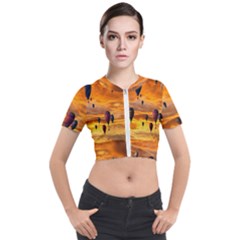 Emotions Short Sleeve Cropped Jacket