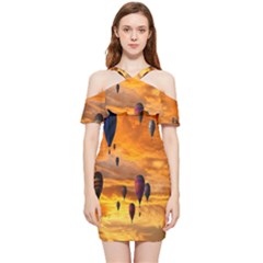 Emotions Shoulder Frill Bodycon Summer Dress