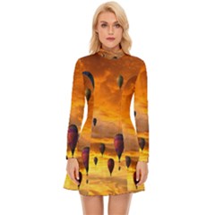 Emotions Long Sleeve Velour Longline Dress