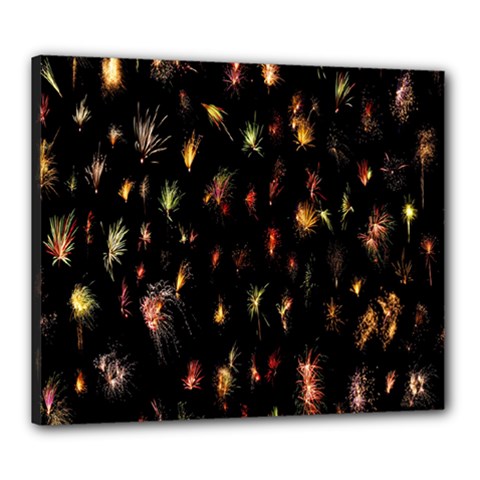 Fireworks- Canvas 24  X 20  (stretched) by nate14shop