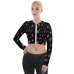 Fireworks- Long Sleeve Cropped Velvet Jacket by nate14shop