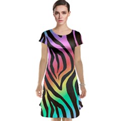 Rainbow Zebra Stripes Cap Sleeve Nightdress