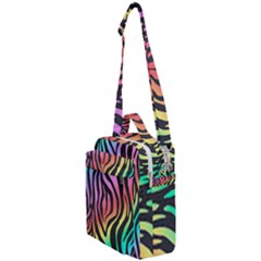 Rainbow Zebra Stripes Crossbody Day Bag